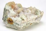 Green, Bladed Prehnite Crystals with Quartz - Morocco #214955-1